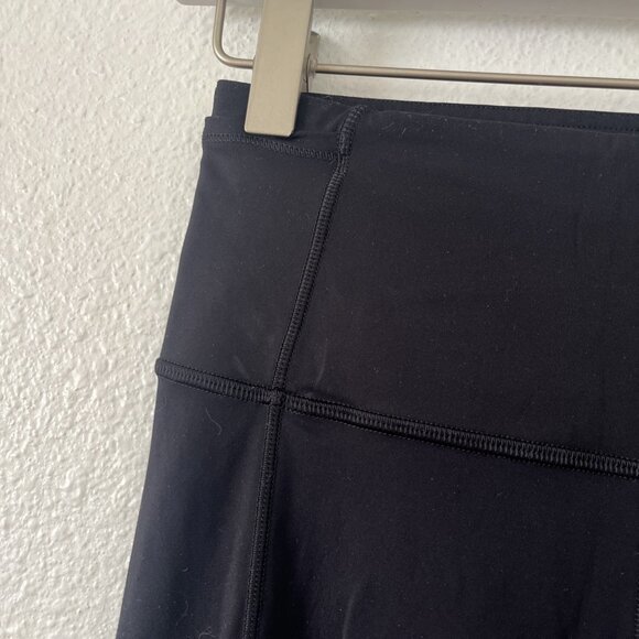 Lululemon Leggings Sz 6 Fast Free 7/8 Tight II Nulux 25" Black Reflective W5BJGS - Picture 3 of 9